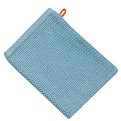 DONE Deluxe Waschhandschuh, Baumwolle, Ozean, 16 x 21 x 1 cm