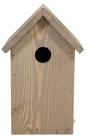 mgc24 Nistkasten - wetterfester Vogelnistkasten aus Holz, Vogelhaus für heimische Wildvögel, 15,5 x 14 x 25 cm, braun