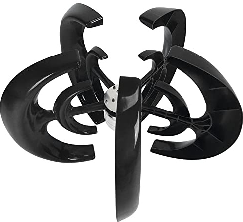 Windturbinen-Generator 1200W 5 Blätter Windturbinenmotor mit Laderegler Windturbinen-Generator-Kit für Boot Marine Garden Monitoring Schwarz(48v)