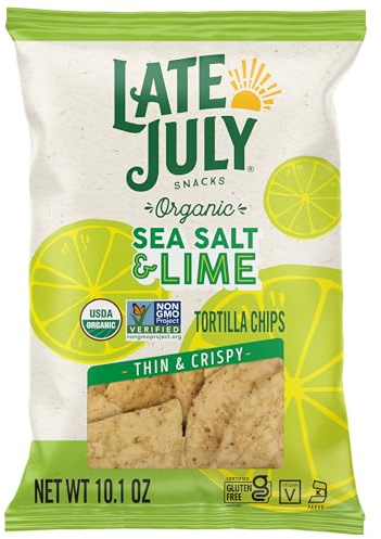 Late July Restaurant Style Tortilla Chips Sea Salt & Lime 10oz (1 Pack)