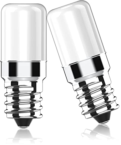 RuLEDne LED Kühlschranklampe, E14 LED Leuchten, 2 W Ersatz für 15 W 20 W 25 W Halogenlampen or Incandescent, Warmweiß 2700 K, Fridge Lamp 170 lm, 360° Abstrahlwinkel, Nicht Dimmbar AC 230 V, 2er Pack