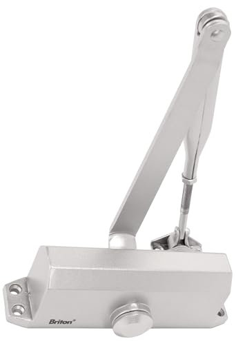 Briton 121 Budget Overhead Closer, Door Closer, Power Size 3, FIG 1, Silver