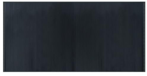 vidaXL Teppich, Bambusteppich Rechteckig, Bambusmatte rutschfest für Wohnzimmer, Läufer Küchenteppich Flurteppich, Modern, Grau 100x200cm Bambus