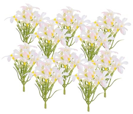 Alipis Bouquet Di Gigli Di Seta Da 10 Pezzi Fiori Artificiali Realistici Per Accessori Per Da Sposa Decorazioni Per Feste