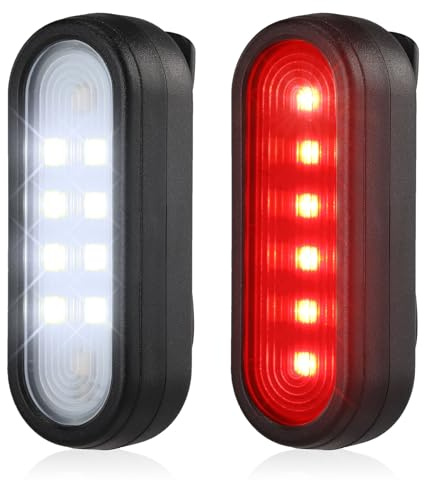 QianFan Running Light for Runners - 2 Pack Clip on Torch, Rechargeable Hands Free Safety Walking Lights for Night Running Camping Hiking