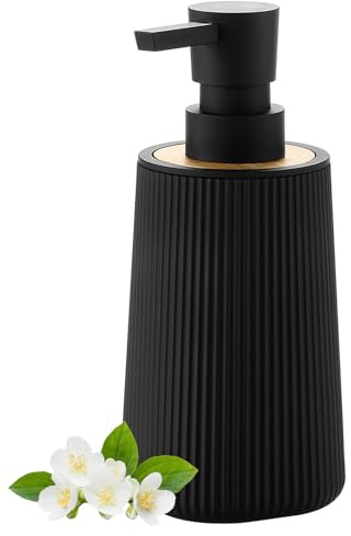 Hand Soap Dispenser, Black Soap Dispenser Bathroom, Refillable Washing up Liquid Soap Dispenser Kitchen (Black)