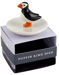 CGB Giftware | Coastal Living Puffin Ring Dish In Gift Box | Jewellery Holder | Nautical | Homeware | Tabletop | GB08520