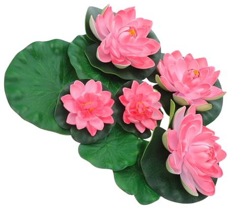 Milisten 6juegos Conjunto De De Simulación Plantas Artificiales Lirios Falsos Artificial Decoración Flotante para Estanques Flores Artificiales para Piscinas Flores Flotantes para Centros