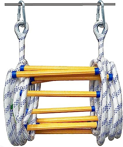 Échelle de Secours en Cas d'incendie - Échelle en Corde de Nylon Souple pour Usage Domestique, idéale pour Les balcons et l'escalade, compacte, réutilisable, Solution d'escalade de sécurité.
