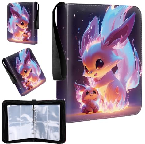 Carpeta de Tarjetas Álbum de Tarjetas Coleccionables Portatarjetas Portátil Impermeable Carpeta de Colección de Tarjetas 50 Páginas 4 Bolsillos a Ambos L (c)