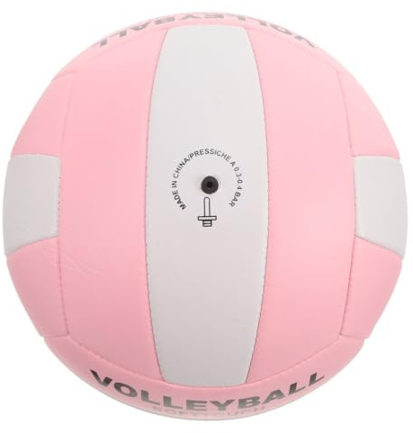 Zerodeko Ballon de Volley-Ball D’entraînement en PU, Contrôle et Précision, Souple, pour Salle et Plage, Rose, Adulte, Taille 5 Style Aléatoire