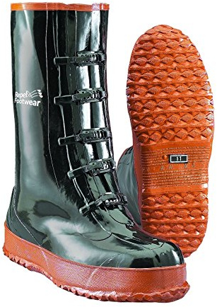 Galeton 7941-15 Repel Footwear 5-Buckle Heavy Rubber Overshoes, Men's Size 15, Black