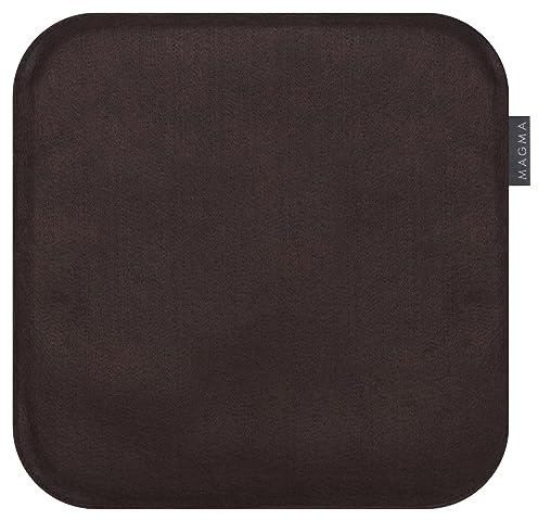 MAGMA AVARO Stuhlkissen/Sitzkissen für Indoor und Outdoor, Öko-Tex Siegel, waschbar bis 30°C, 1 Stück, 35x35cm, Braun