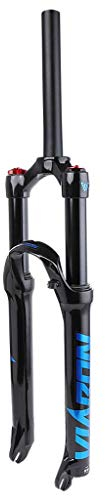 VPPV 26 Zoll MTB Federgabel, 27,5 ER Mountainbike Luftgabel Einstellbar 1-1/8 Radfahren Scheibenbremse Lockout Federgabel Federweg 120mm (Farbe : Blau, Size : 27.5 inch)