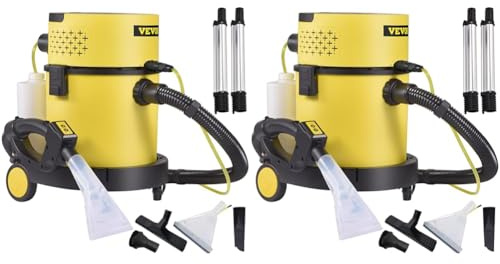 VEVOR 4in1 Waschsauger Nass-/Trockensauger 1200W Teppichreiniger Nasssauger 20L Kapazität Polsterreiniger Gerät HEPA&Schwamm Filter Industriestaubsauger 17Kpa Ideal für Haus Hof Garage Werkstatt