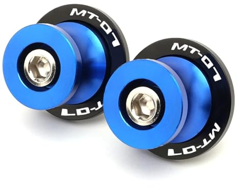 Soportes de Diábolos de basculante Trasero M6 para MT-07 FZ-07,Azul | Compatible con MT-07 / FZ-07 2014-2022;juego de 2 diábolos M6 para basculante con acabado azul.