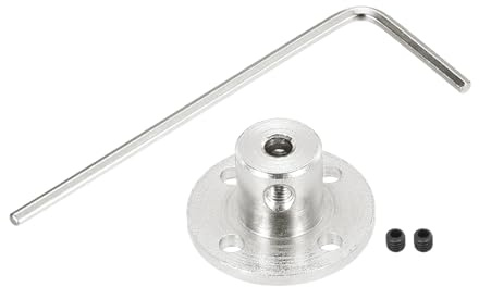 QUARKZMAN 4 Pz 3.17mm Accoppiamento a Flangia Connettore Albero Rigido Modello Accoppiatore Accessorio per Albero con Chiave Esagonale Mini e Vite di Fissaggio, Argento