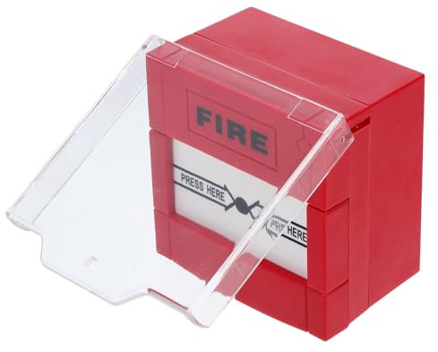 BUGUUYO Pulsante Di Allarme Antincendio Rosso Con Reset Manuale, Pannello Di Chiamata Di Emergenza Rapido, Interruttore Manuale Di Allarme Per Installazione Semplice