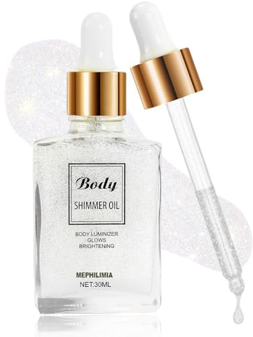 MEPHILIMIA Body Glitter Oil Body Glitter Oil Flüssiger Highlighter Flüssiger Highlighter GLOW liquid highlighter Glow Fusion Highlighting Drops Glow Schimmer Körper Glow Schimmer Makeup 30ml (01)