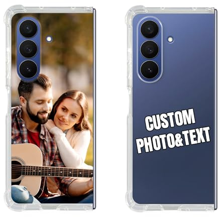 Coque Personnalisable pour Samsung Galaxy Z Fold 7 PersonnaliséE Photo Texte Logo Anti-Jaunissement Clair 4 Coins en TPU RenforcéS Transparent éTui De Protection Anti-Rayures Bumper Housse