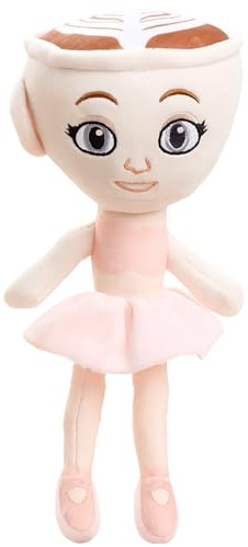 1 Ballerina Cappuccino Princess Plush Doll, Italian Brainrot Plush Toy for Collectors, Soft Stuffed Animal for Imaginative Play, Bedtime Companion and Room Decor, 25 x 12 cm