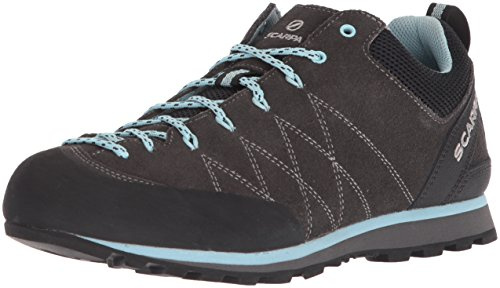 SCARPA Women's Crux Hiking and Approach Shoes - Shark/Blue Radiance - 6-6.5