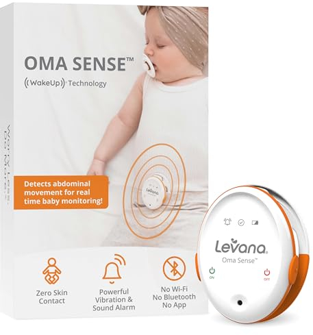 Levana Oma Sense, Biometrischer Monitor, Atmungsmonitor, Weiß, Orange