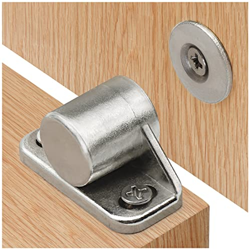 Sunivaca Magnetschnäpper, 8 Stück Tür Magnet Schranktür, Starke Türmagnetverschlüsse, Silber Schrank Magnete für Schranktüren Türmagnete für Möbelmagnet Magnet Türschließer Magnetverschluss Schrank