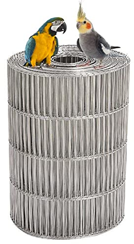 LSXIAO Aviary Fence Galvanized Welded Wire Mesh, Garden Fencing Animal Enclosure 0.9x3.9 Rectangular Hole with Cutting Pliers Make Parrots, Pigeons, Rabbit Cages (Color : Silver, Size : 1.5x5m)