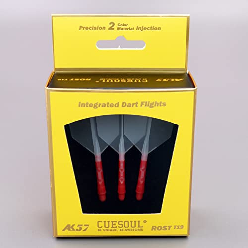 CUESOUL Rost T19 Arbre de fléchettes intégré et Vols en Forme de Grande Aile, Lot de 3