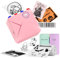 300 DPI Sticker Drucker, Tiny Printer, Taschendrucker, Mini Printer, Mini Drucker für Smartphone Handy, Bluetooth Thermo-Aufkleber-drucker, Weihnachten Geschenk, Kompatibel mit iOS Android (M02S)