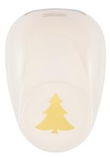 Vaessen Creative Motivstanzer Bäume, Weihnachtsbäume - 3.2 x 3.4 cm - Stanzer für Bastelpapier, Tonpapier, Scrapbookpapier oder Decoupagepapier, Weiß-gold