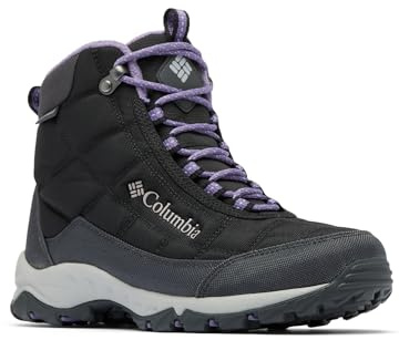 Columbia Firecamp Boot, Stivali da neve Donna, Black/Plum Purple 2024 , 36 EU