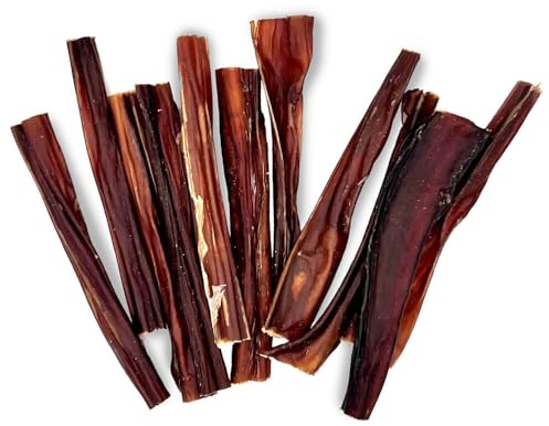 Ochsenziemer für Hunde, 10 Stück, 12cm Anschnitte, Langer Kauspaß für Hunde