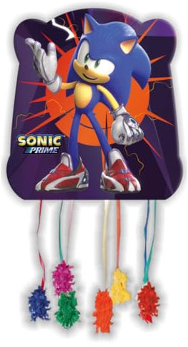 BeenSmile, SONIC PRIME PIÑATA, Party Supplies, Piñata to Fill with Toys or Sweets, Children's Party Decoration, Birthday Parties and Celebrations