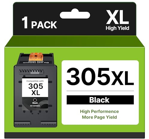 305 XL Nero Cartuccia Sostituzione per HP 305 XL 305XL Nero per DeskJet 2820e 2800e 2823e 4220e DeskJet Plus 4220e Envy 6020e 6020 6022 6420e 6000 6120e 6030e 6032 6020 6430e 6022 (1 Nero)