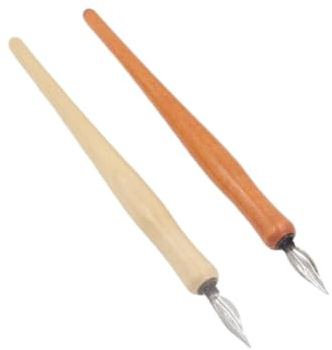 ieron 14-pack Dip Pen set med G-fjäder och trähållare – kalligrafi- och serietidningsset – rostfria fjädrar för att skriva, måla, signera
