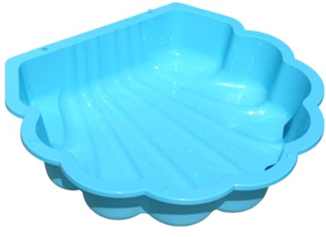 Conchiglia per sabbia e acqua, turchese con stelle, 1 pezzo, robusta tenda da gioco per sabbia e acqua, ideale come sabbiera o piscina per bambini, 86 x 77 x 18 cm