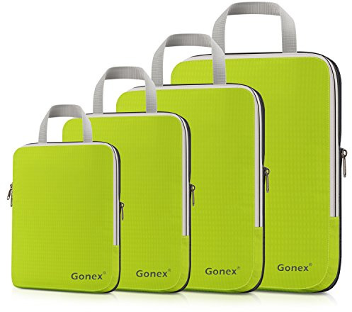 Gonex Set Organizer per Valigia 4 Pezzi con Compressione