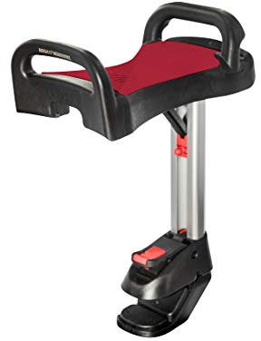 Lascal Saddle für BuggyBoard Maxi, einklappbarer und abnehmbarer Sitz, Kinderwagen Zubehör für Maxi-Modelle ab 2011, bequeme Sitzmöglichkeit für Kinderbuggys, rot