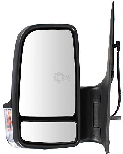 Diederichs Außenspiegel kpl. links für Sprinter 906 Bj. 06->> / 2-Polig (Weiß, Schwarz, Konvex, Weitwinkel, Blinkleuchte, ABS-Kunststoff, Mercedes, Van)