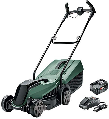 Bosch Cordless Lawnmower CityMower 18 (18 Volt, 1x battery, cutting width: 32 cm, lawns up to 300 m², in carton packaging)