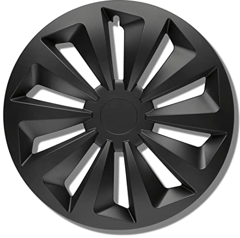 Radkappen 16 Zoll - Schwarze Radzierblenden 4 Stück 13-16 Zoll - The Rock Radblenden für die meisten Automarken und Stahlfelgen - Zierkappen in Schwarz oder Silber - Felgenabdeckung für Autofelgen