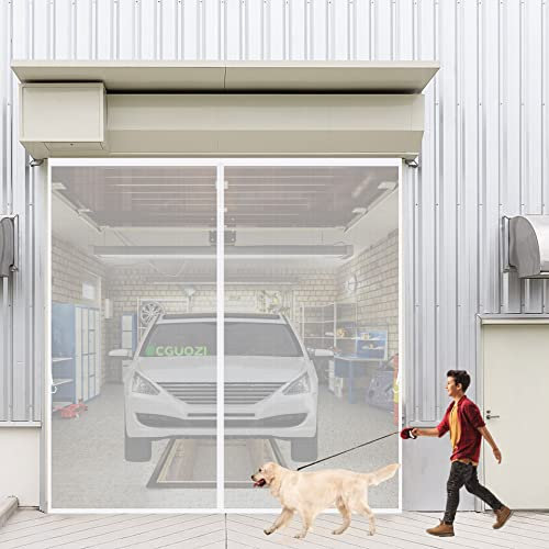 Magnetic Screen Door 145 x 200 cm Keep Insects Out Top-to-Bottom Seal Automatically for Balcony Sliding Doors Living Room White