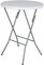 INDA-Exclusiv Klapp-Stehtisch Terassentisch Stahl/Kunststoff Ø80cm H110cm Weiß/Silber rund Balkontisch Gartentisch klappbar