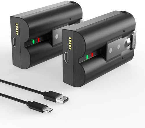 2er-Pack V4 Akku für Video Ring, 7200mAh Super hohe Kapazität Li-Ion Ersatzakku Kompatibel mit Video Türklingel 2/3/3 Plus/4, Doorbell 3 Plus,Stick Up Cam (2nd & 3rd Gen) and Spotlight Cam Battery