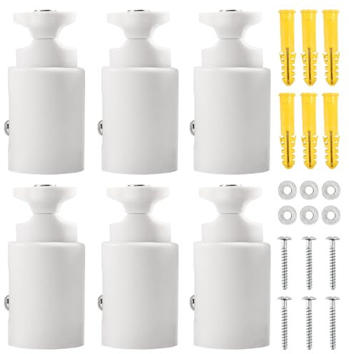 Tulov 6 Stück Heizkörper Halterung Set, ABS Heizkörper Montagehalterung, Badheizkörper Befestigung, für Badheizkörper Kompatibel mit Geraden und Gebogenen Badheizkörpern, Handtuchhalter Heizkörper