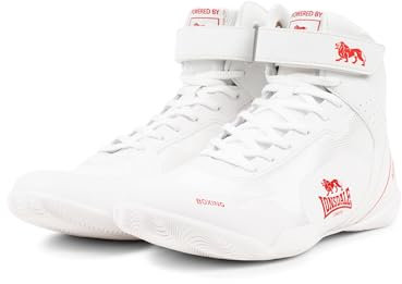 Lonsdale Unisex RUFFORD Boxschuhe, Weiß Rot, 44 EU
