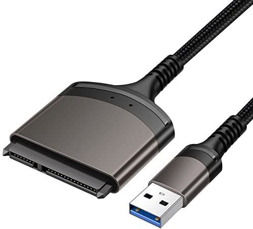 DUOBAGMA USB 3.0 till SATA-kabel adapter upp till 6 Gbps för 2,5 tums extern hårddisk SSD-hårddisk SATA 3 22-stifts adapter