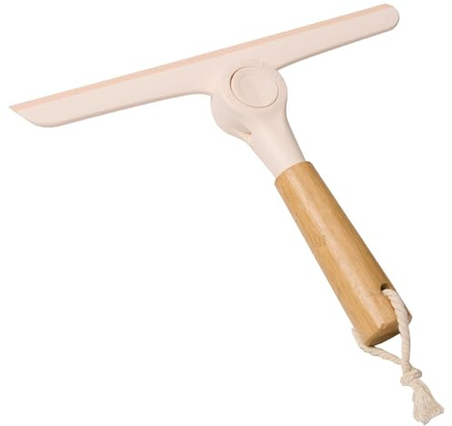 Shower Squeegee 10 Silicone Blade Window Squeegee Glass Scraper | Rotating Handle for Tight Corners, Streak-Free Cleaning for Shower Doors & Mirrors, Includes Suction Hook for Easy Storage
